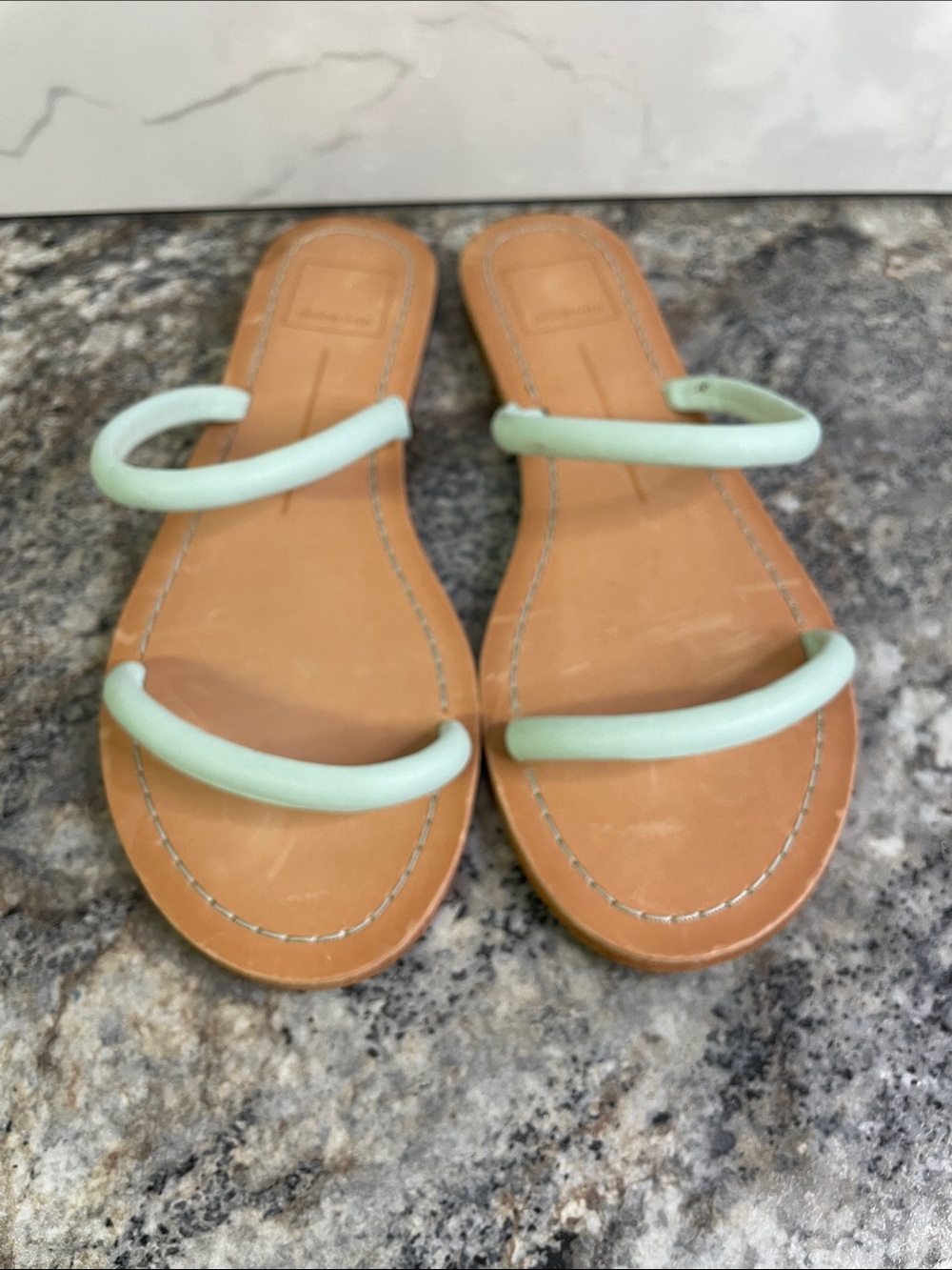 Dolce Vita Mint Double-Strap Slide Sandals